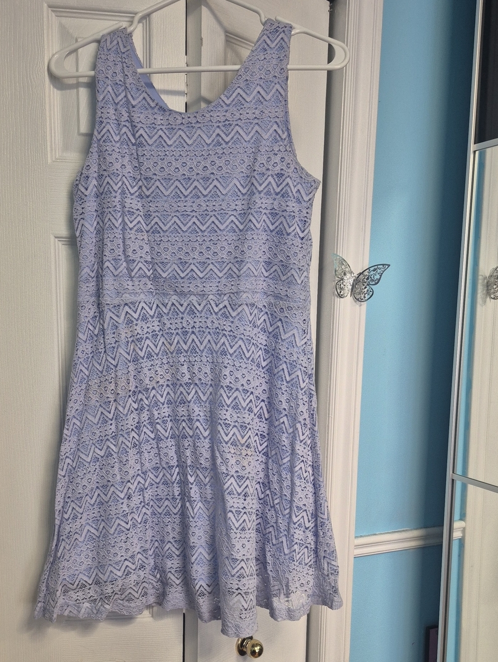 The Children's Place Lavender Patterned Sleeveless Mini Dress